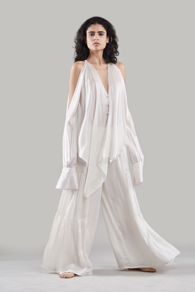 Pakhi Silk Flared Pants with Versatile Top